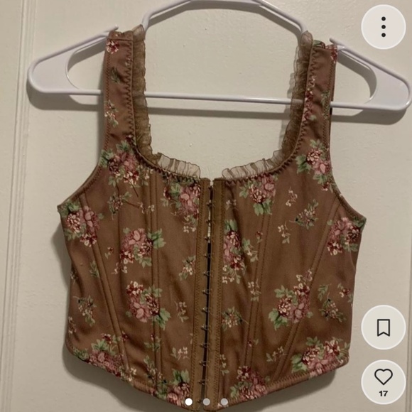 floral frilly corset top - Picture 1 of 3